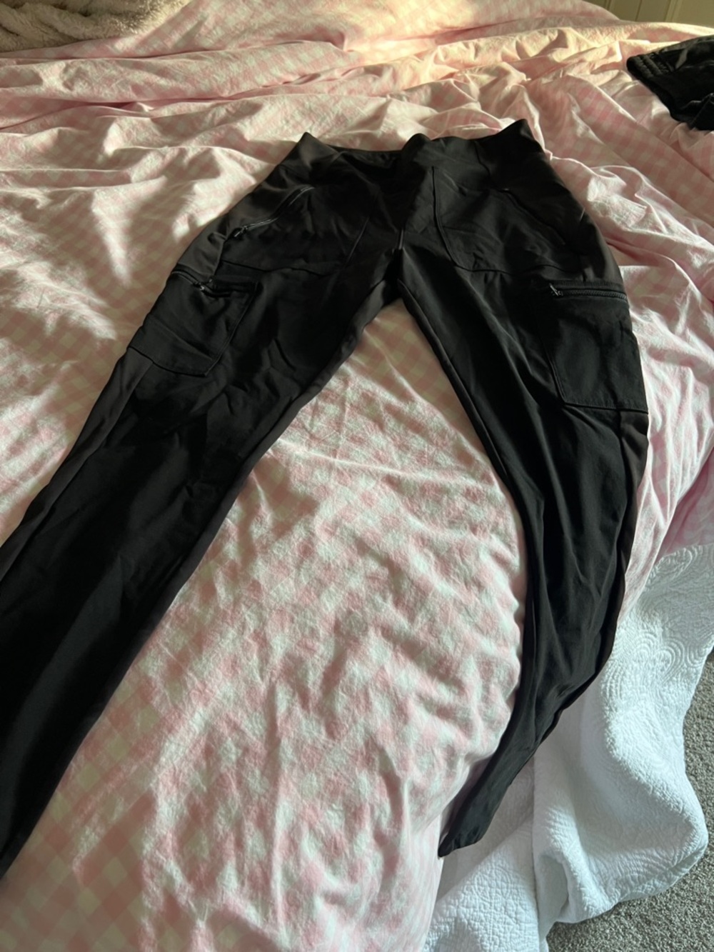 Athleta Black Cargo-Style High-Rise Leggings